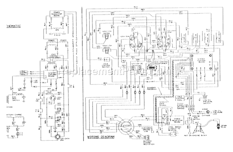 Page D Diagram and Parts List for 0453-0  Briggs and Stratton Generator